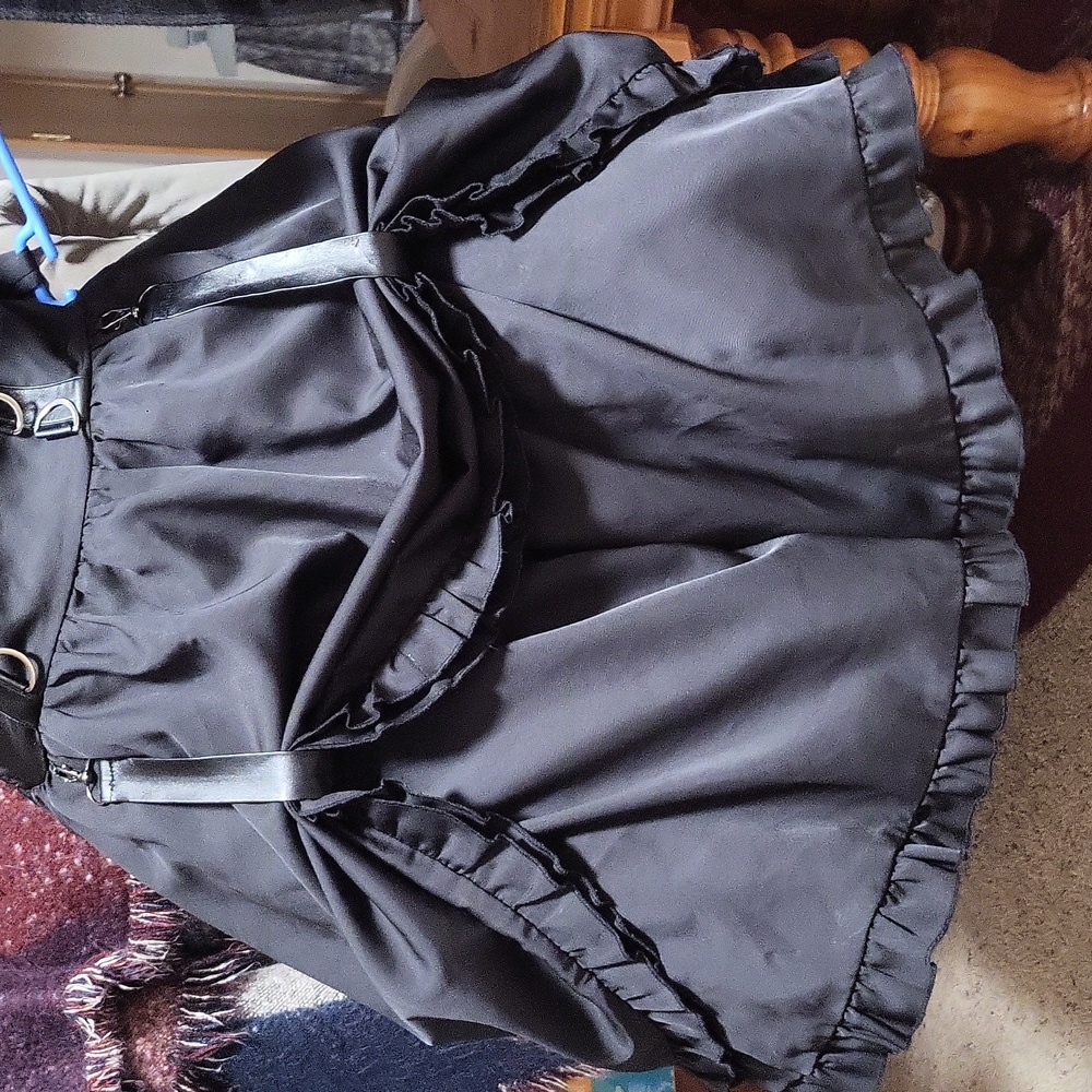 Gothic Ruffle Mini Dress - Picture 5 of 8
